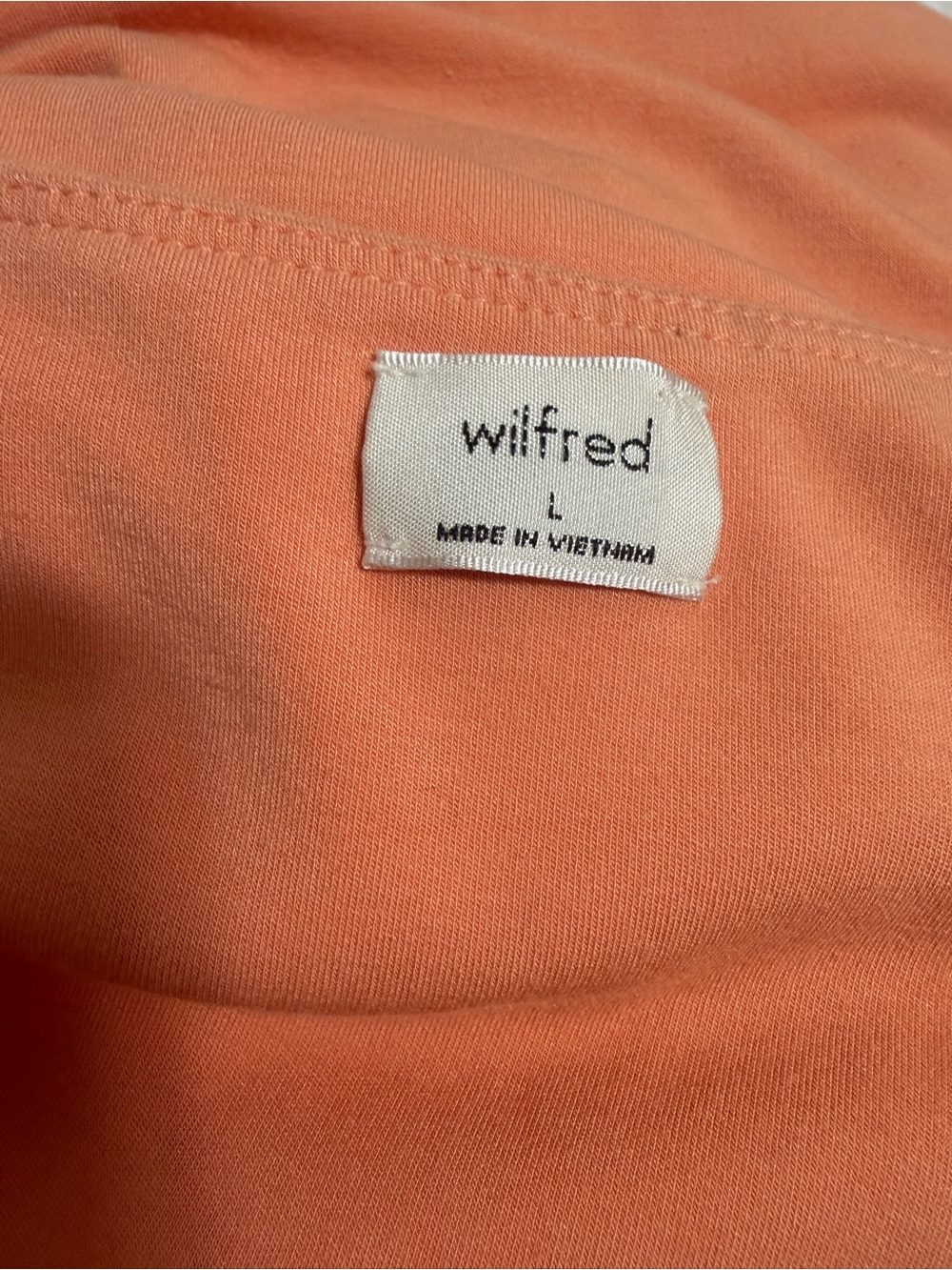 Aritzia Wilfred Saturn Sleeveless Wrap-Tie Midi Dress Peach - Picture 5 of 9